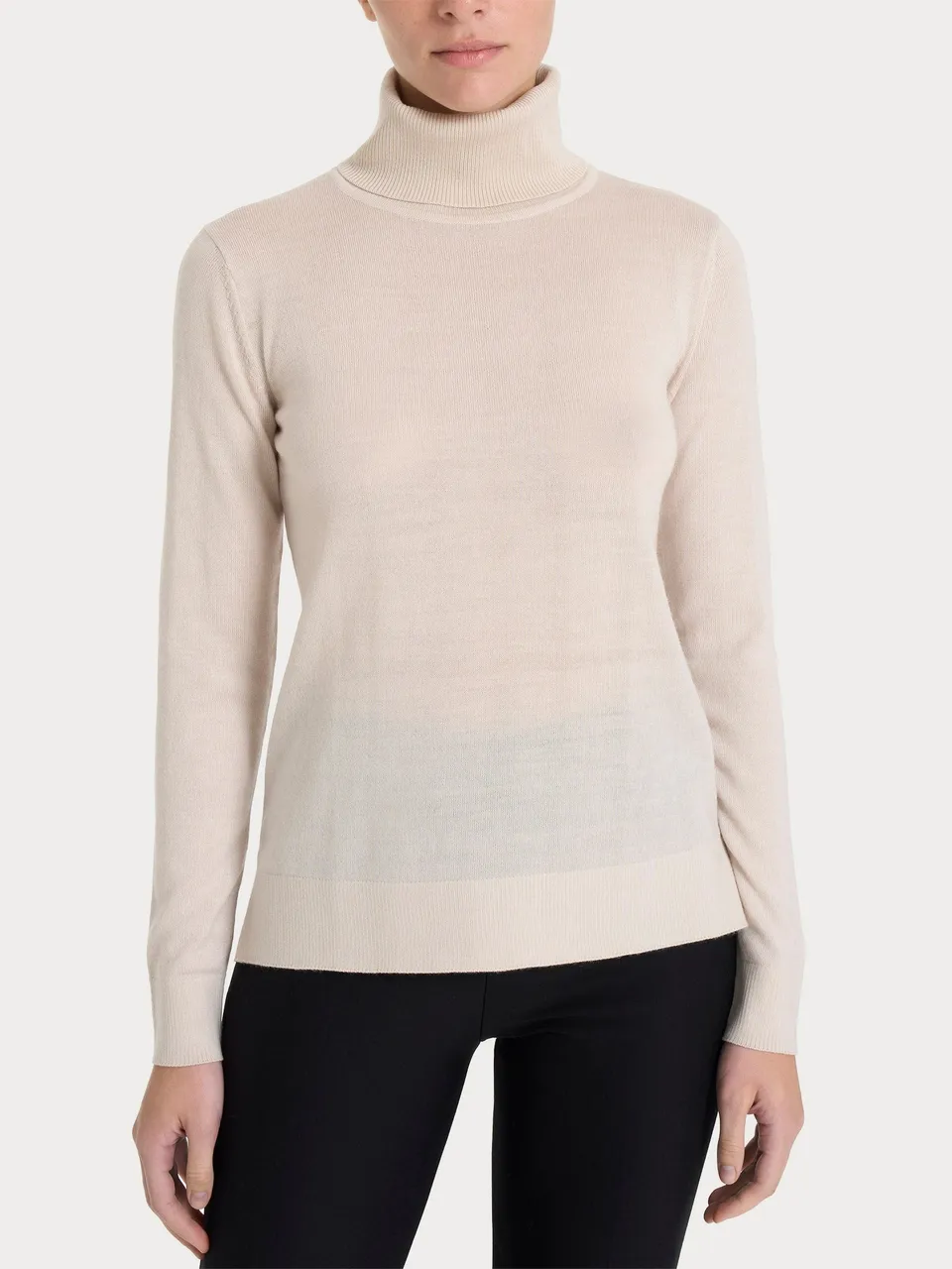 Ragno Merino Soft dolcevita lana Champignon collo roule