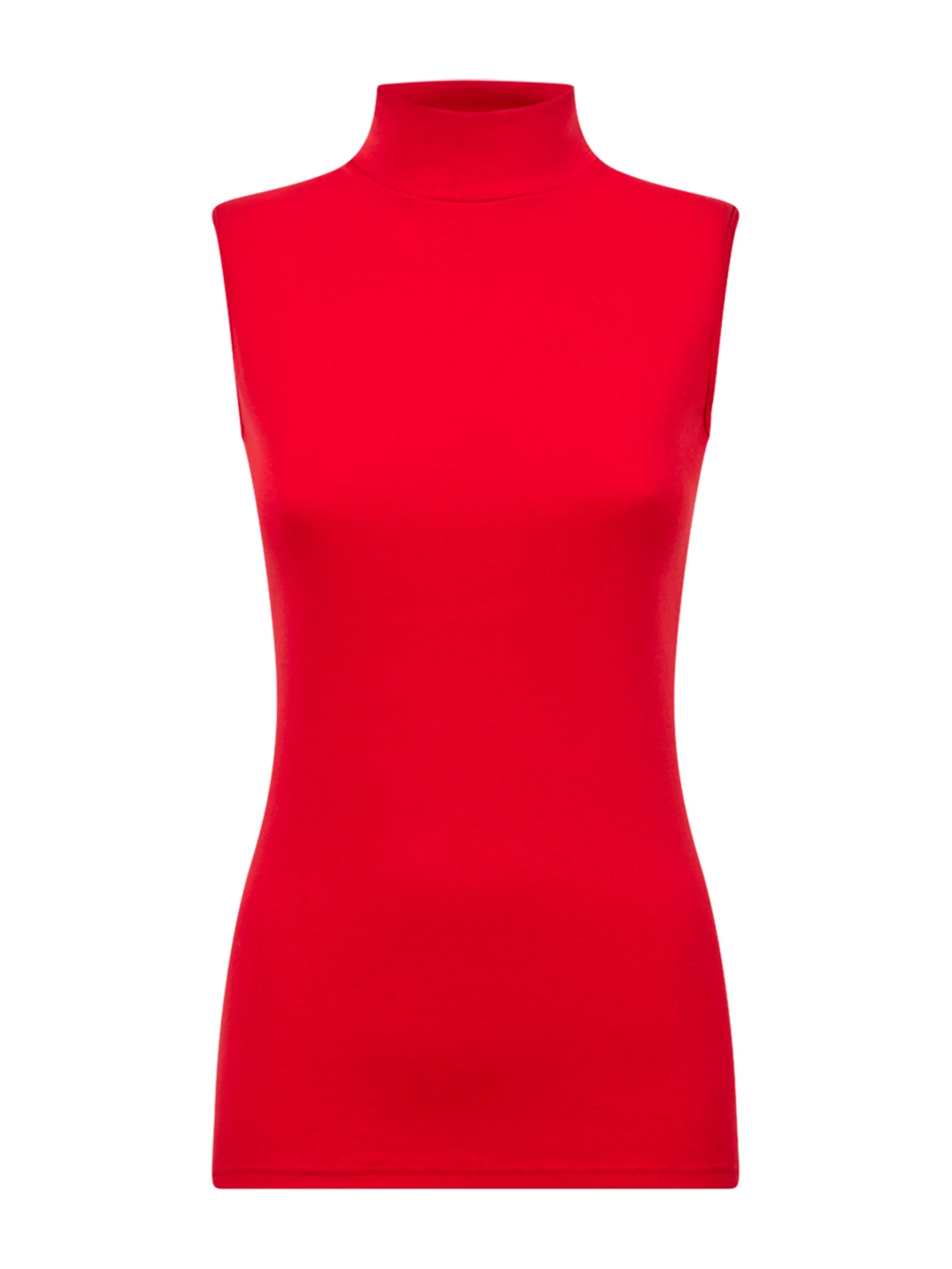 Ragno Thermo Cotton Smanicato Collo Alto Rosso caldo