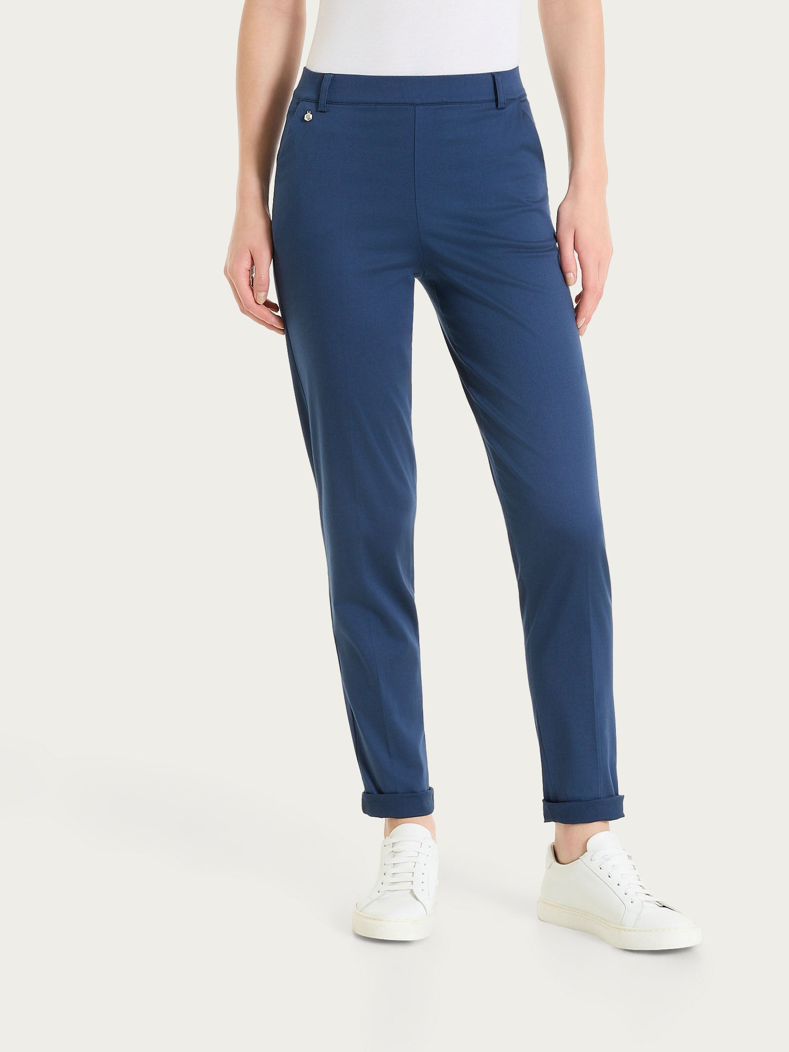 Ragno Satin Power pantalone chino blu oceana