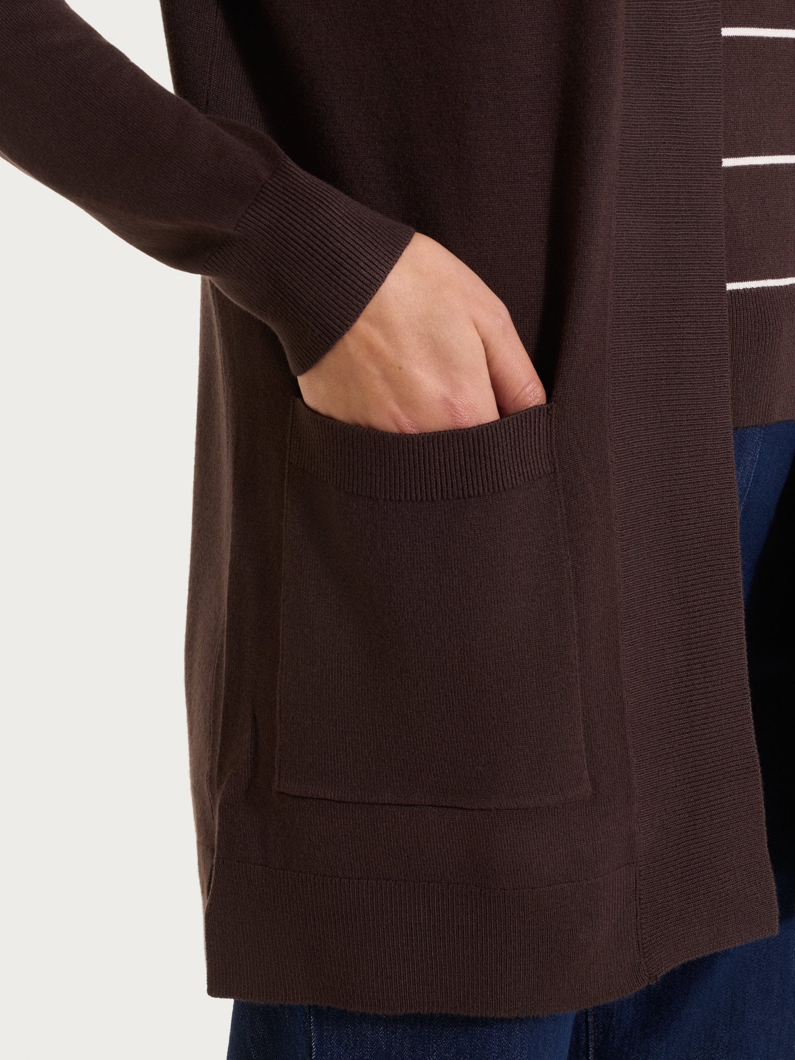 Ragno Four Seasons cardigan bottoni Chocolate viscosa