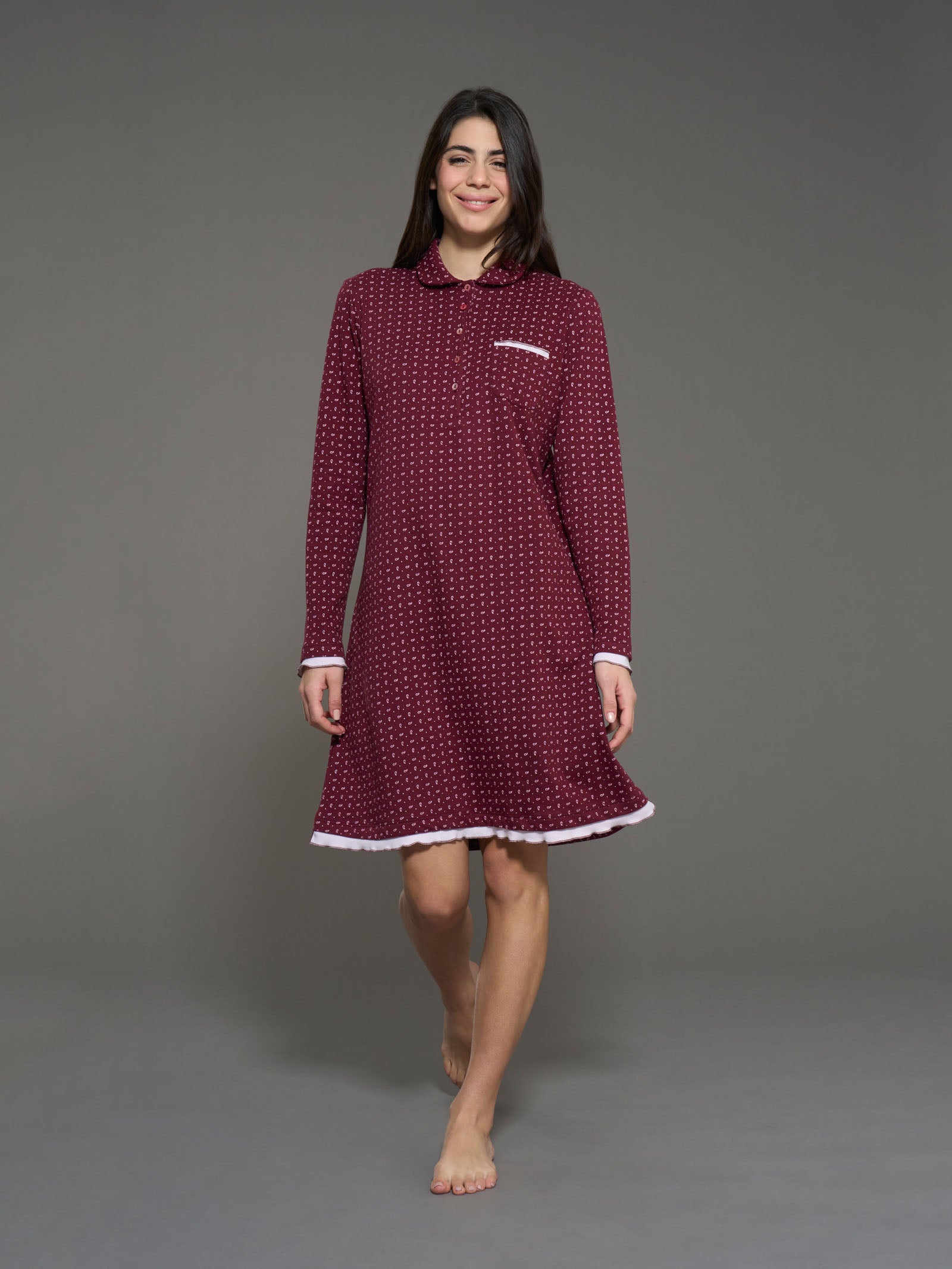 Ragno camicia da notte serafino Zinfandel caldo cotone