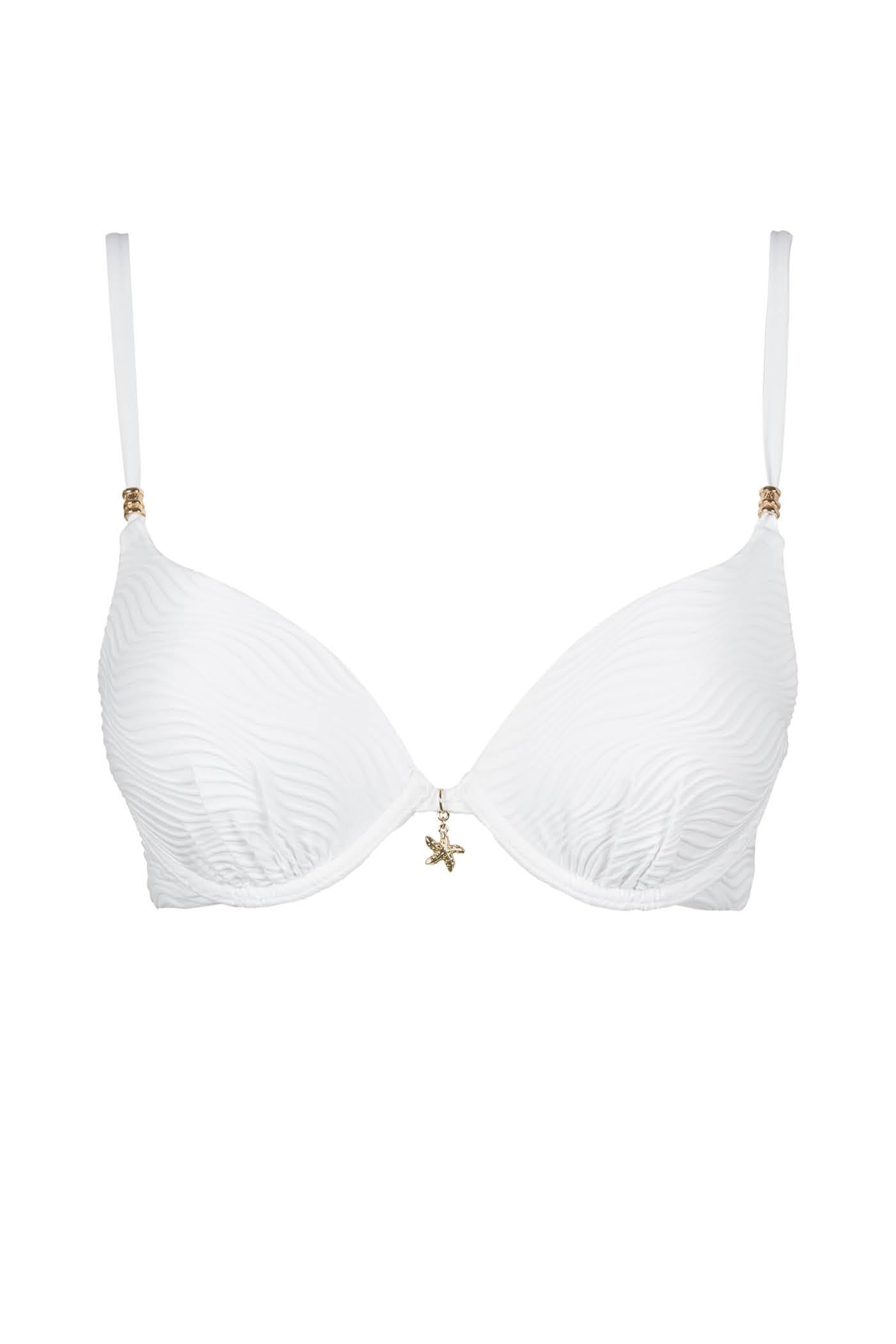 Goldenpoint Cloud push up ferretto top bikini jacquard tinta unita