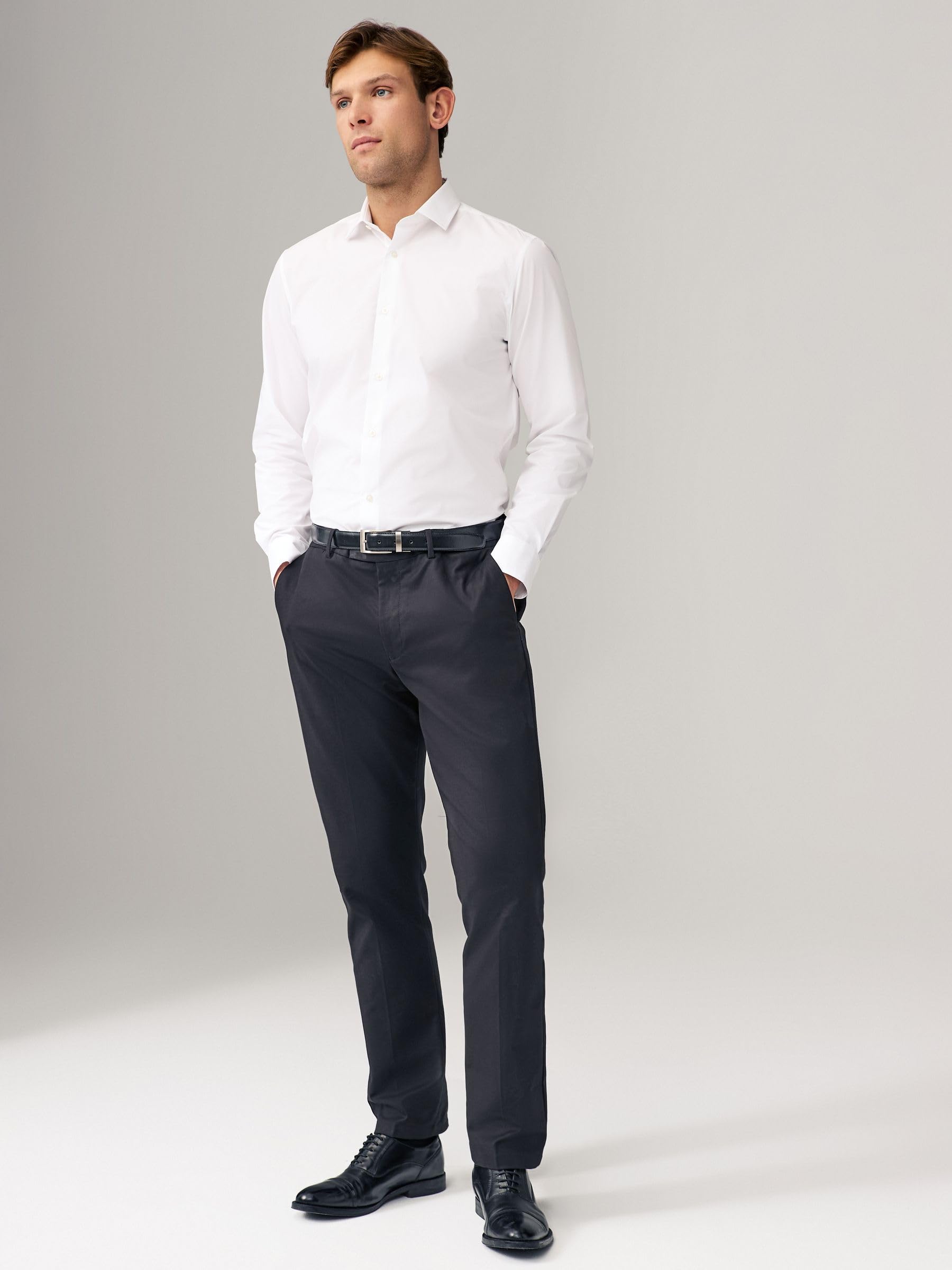 Next Easy-Care camicia uomo manica lunga bianca 2 pezzi 38