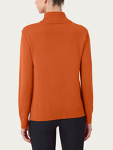Ragno Four Seasons Turtleneck maglia dolcevita ruggine viscosa