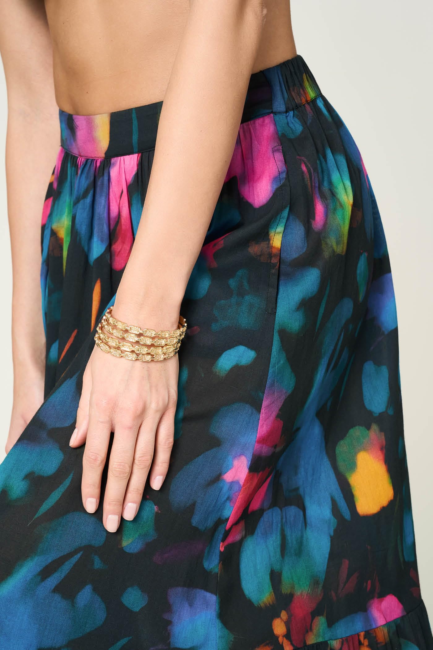 Goldenpoint Waterpop Pareo Mare Lungo Cotone Fantasia Astratta