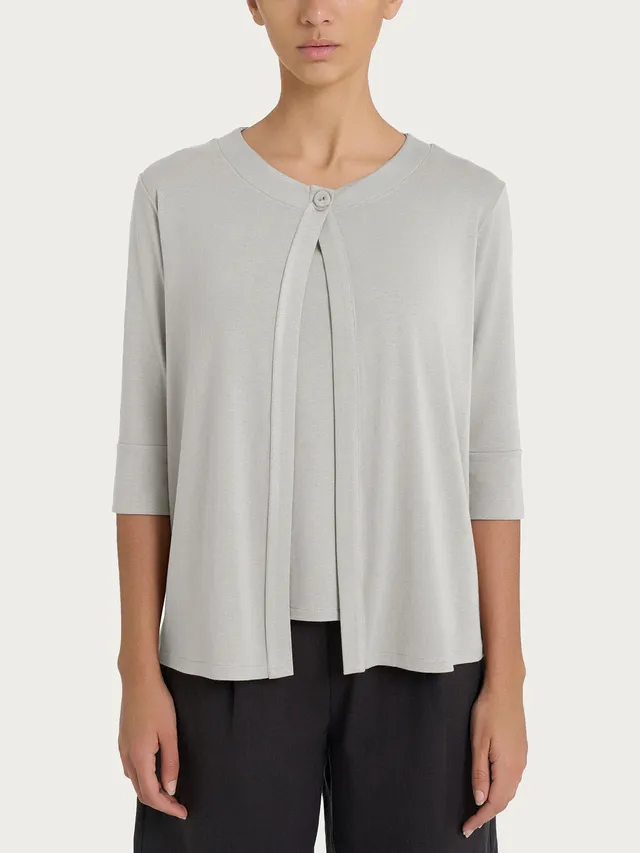 Ragno Viscosa Summer cardigan corto Dawn Blue viscosa