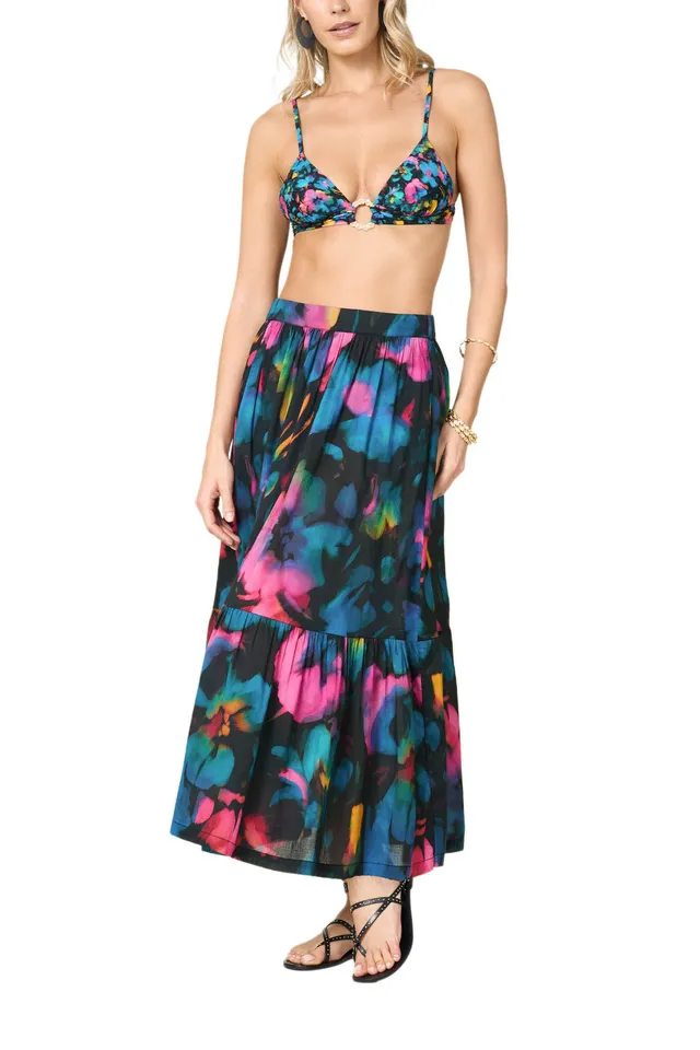 Goldenpoint Waterpop Pareo Mare Lungo Cotone Fantasia Astratta