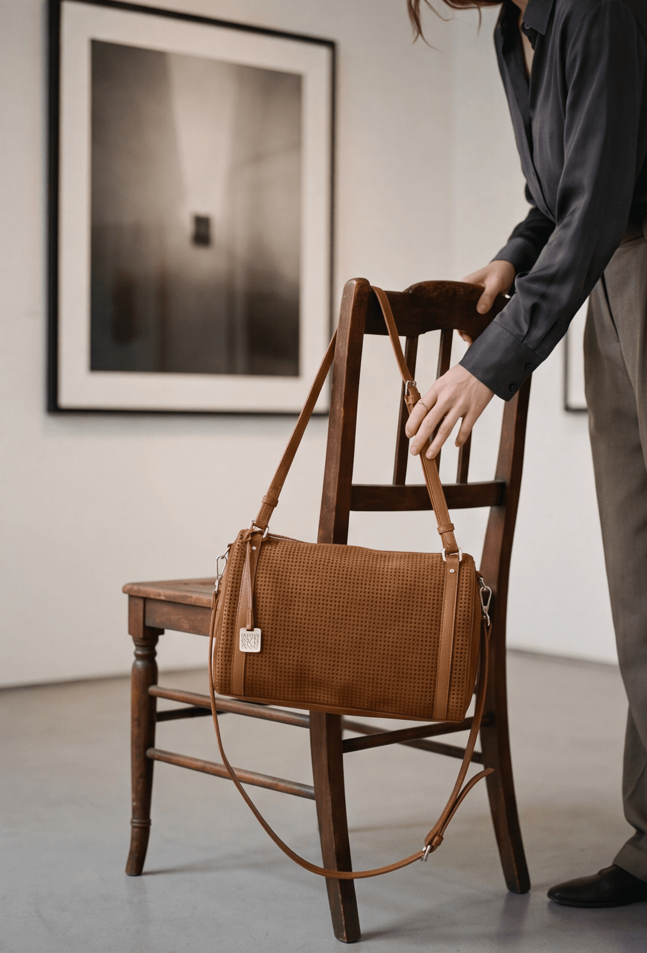 Maria Grazia Severi RG25914-3 Borsa Cilindro Traforata Media