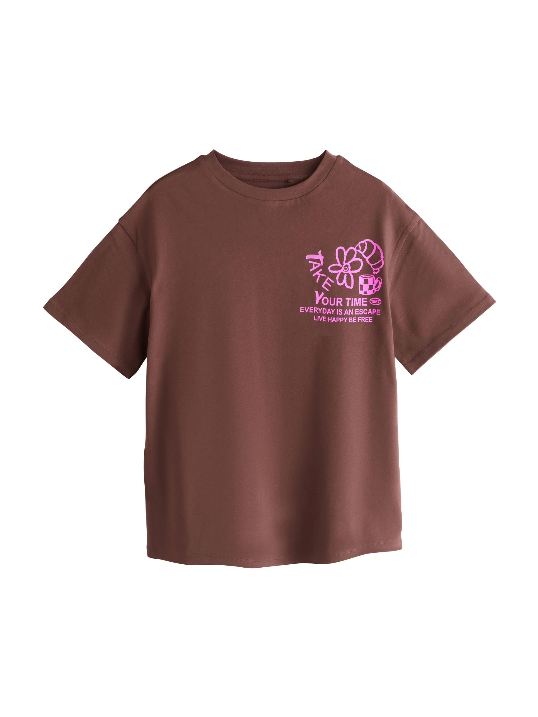 Next T-Shirt Oversize stampa bambina 3 pezzi 104 comoda