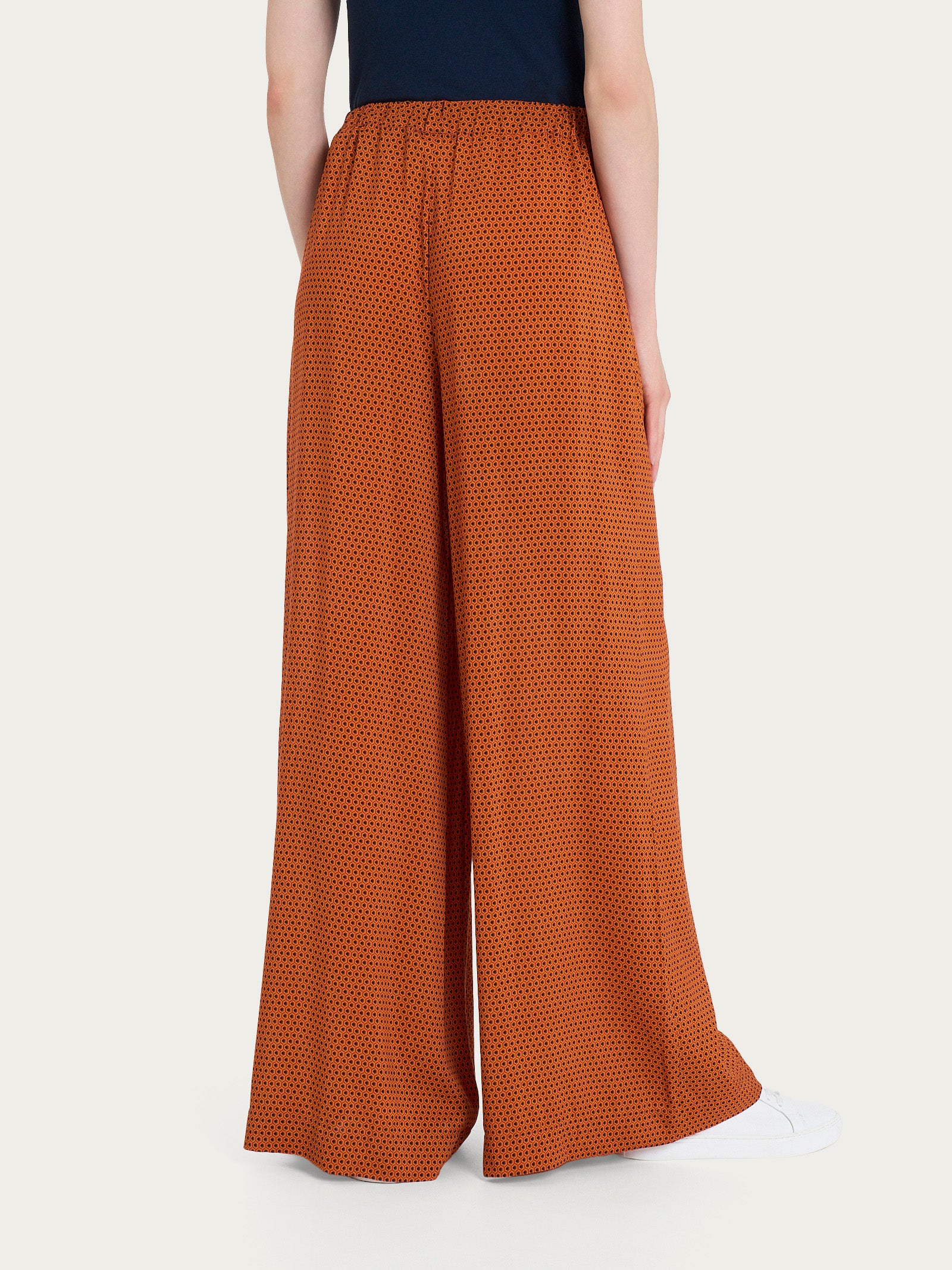 Ragno EcoSeta pantalone palazzo donna Red Ochre viscosa