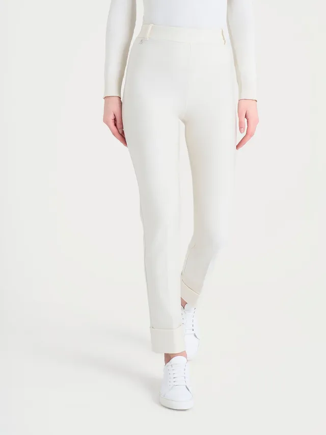 Ragno Compact Straight pantalone avorio punto milano
