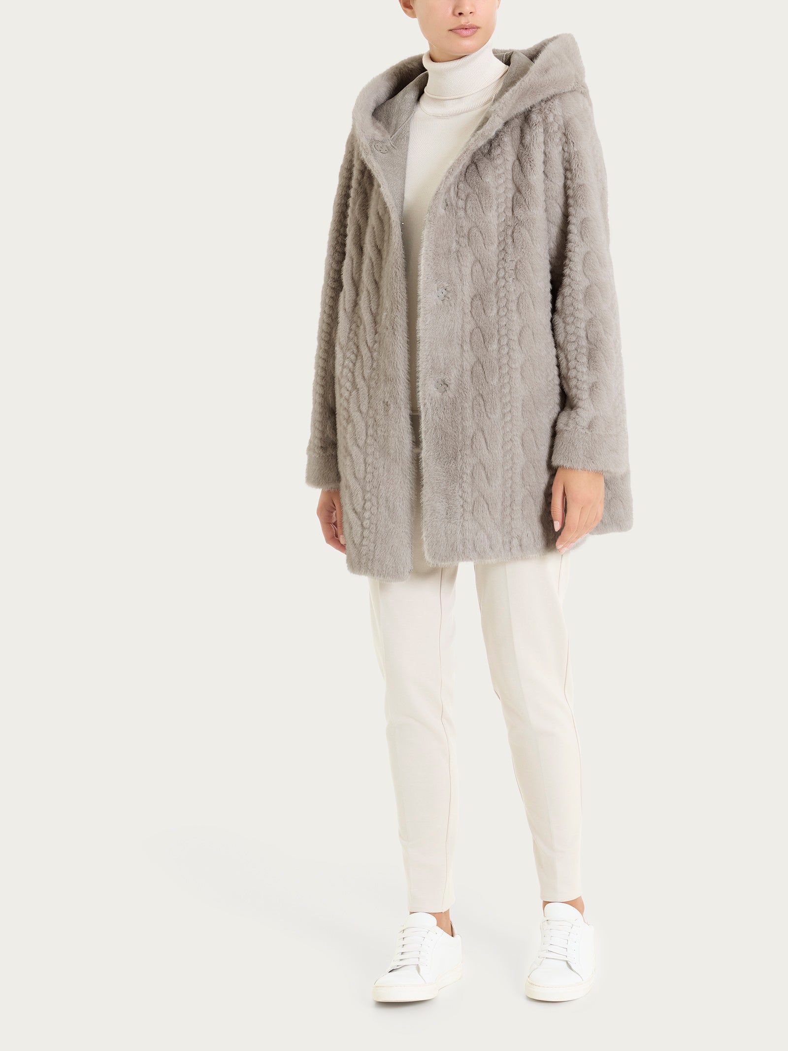 Ragno cappotto donna String double-face vegan fur
