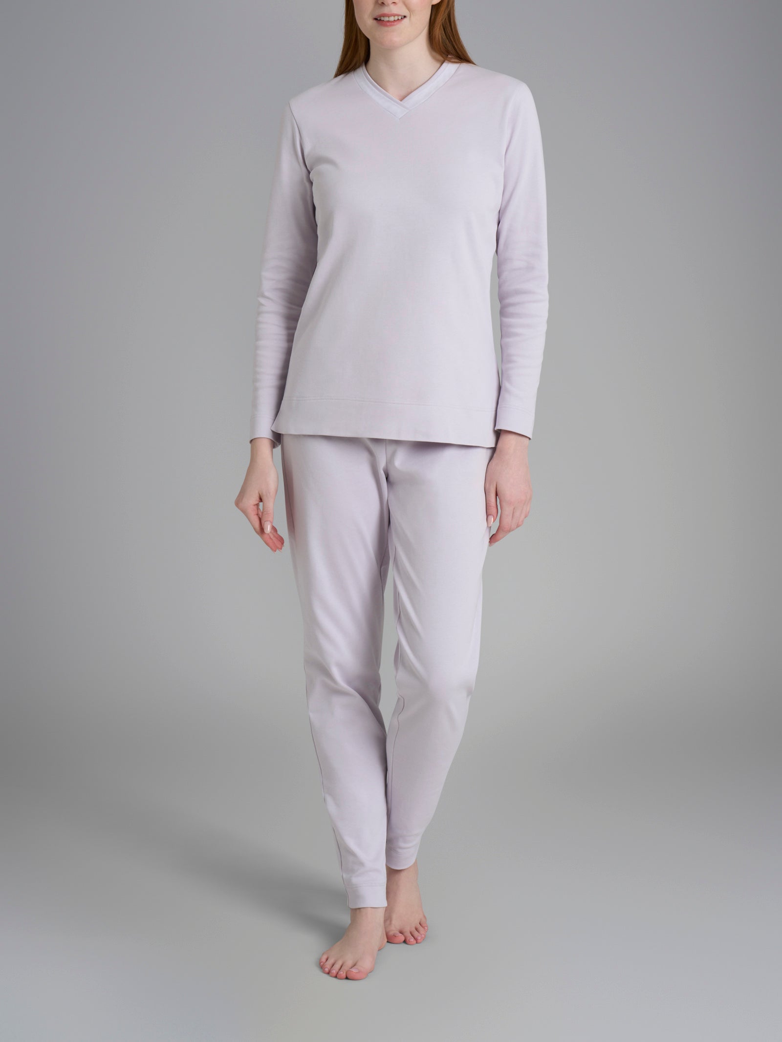 Ragno Sweet Emotion Pigiama Lungo Scollo V cotone Lavender Blue