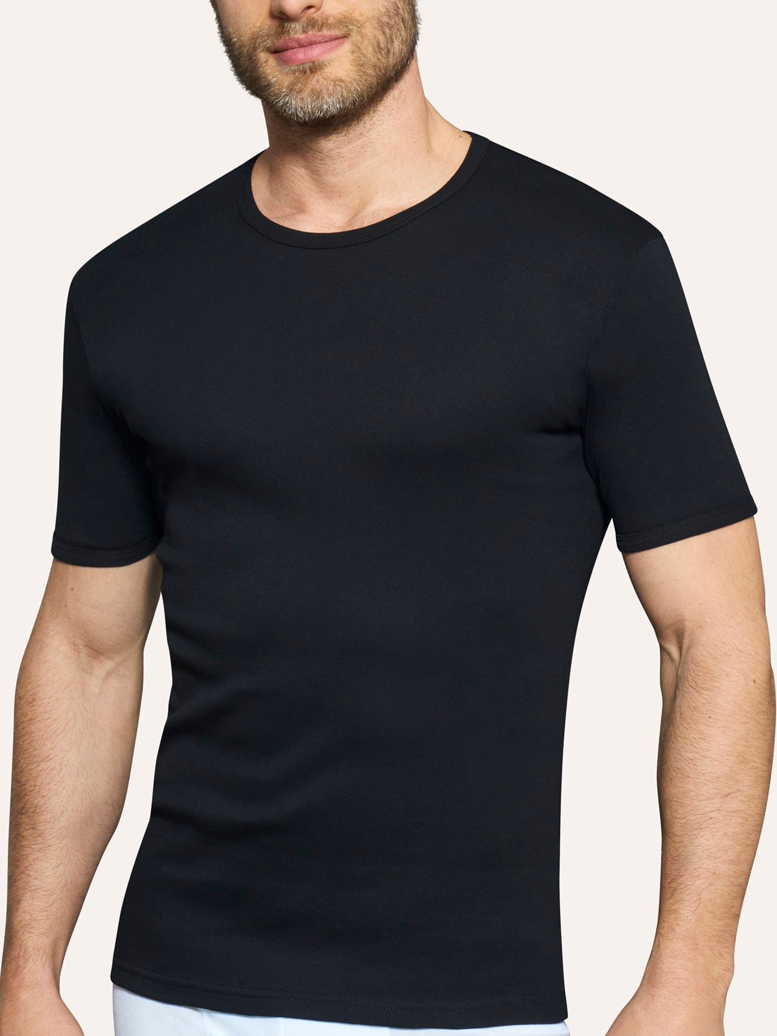 Ragno Thermo Cotton Maglietta Girocollo uomo cotone Nero