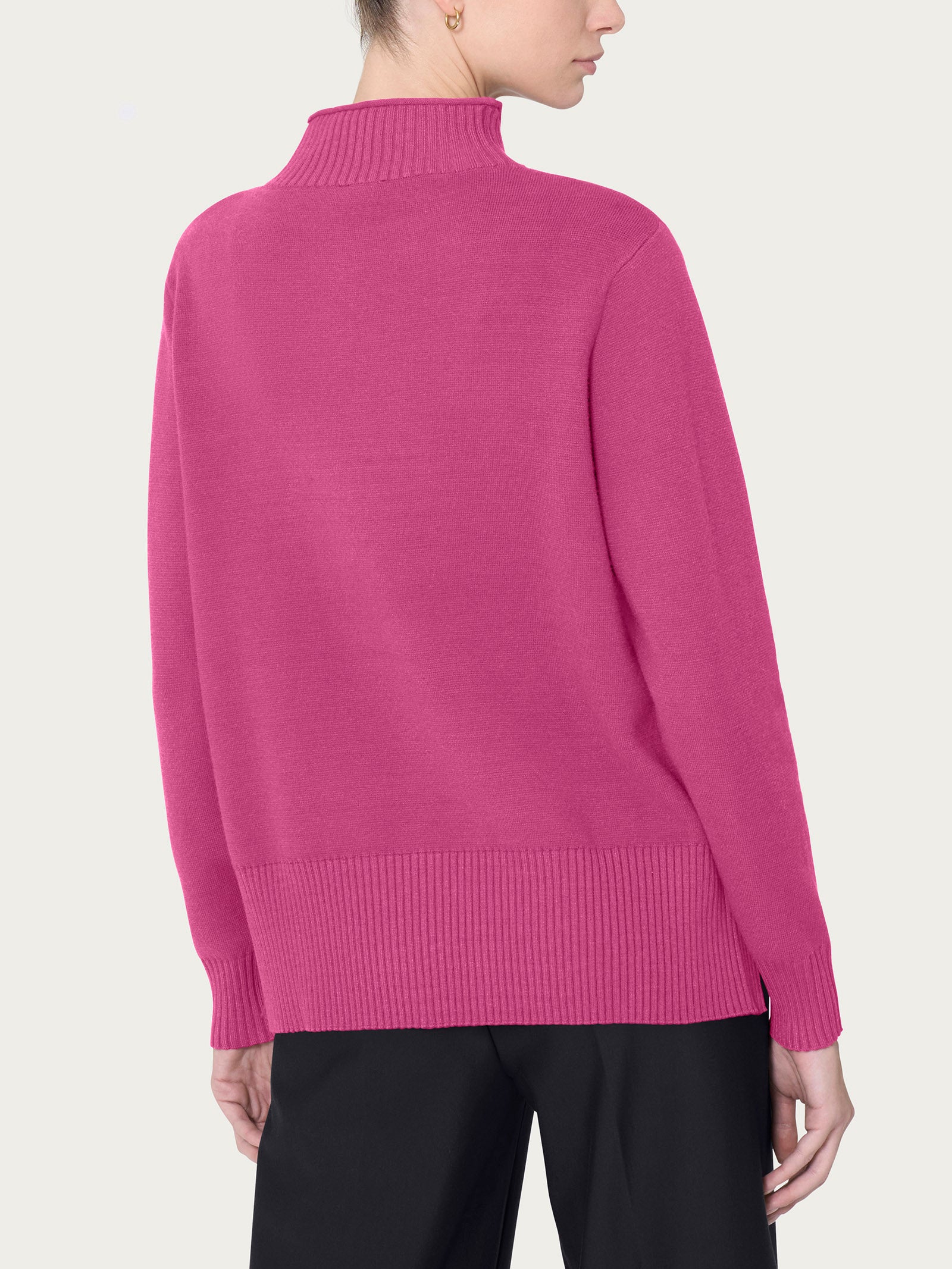 Ragno Super Soft Lupetto Red Violet Boxy Viscosa Manica Lunga
