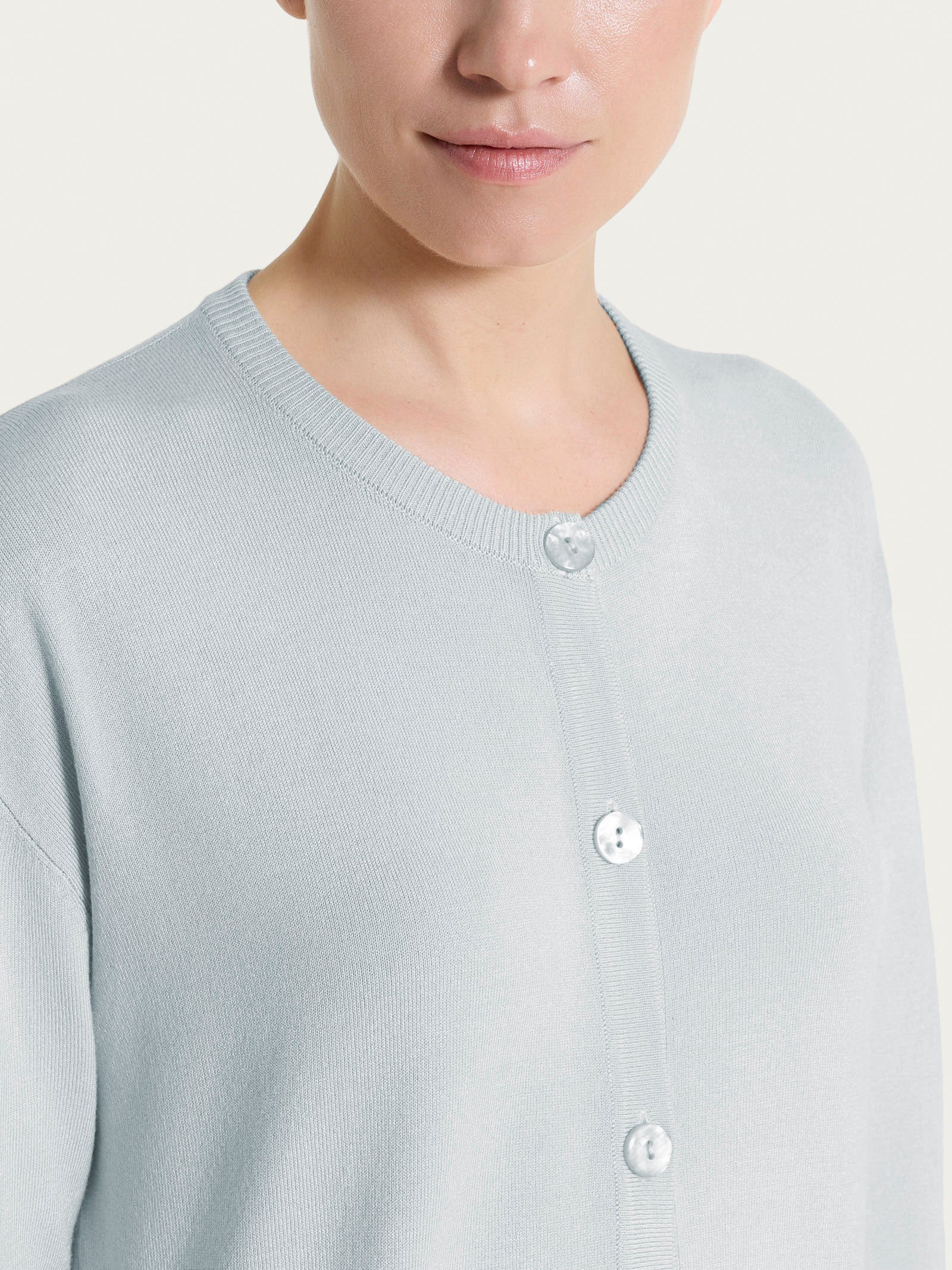 Ragno Summertime Cardigan con Bottoni Gray Dawn