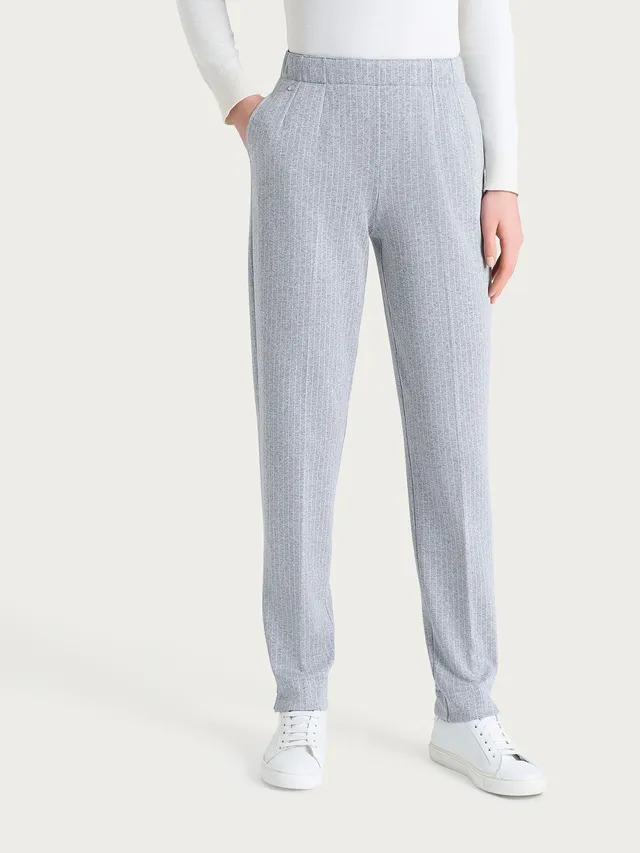 Ragno Compact Pantalone Sigaretta Gessato Grigio Skinny