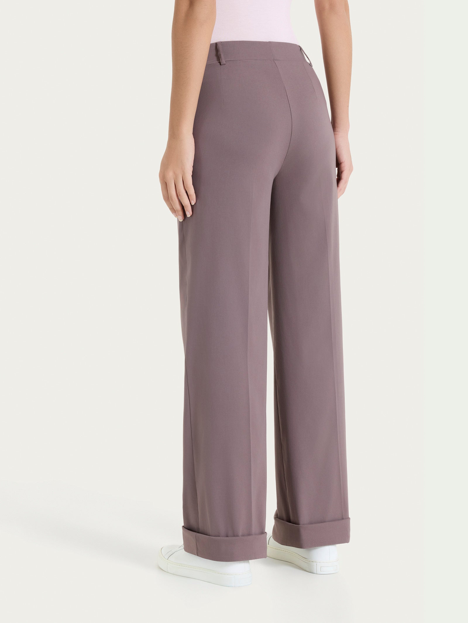 Ragno Super Fresh Pantalone Ampio Tasche Plum Truffle fresco