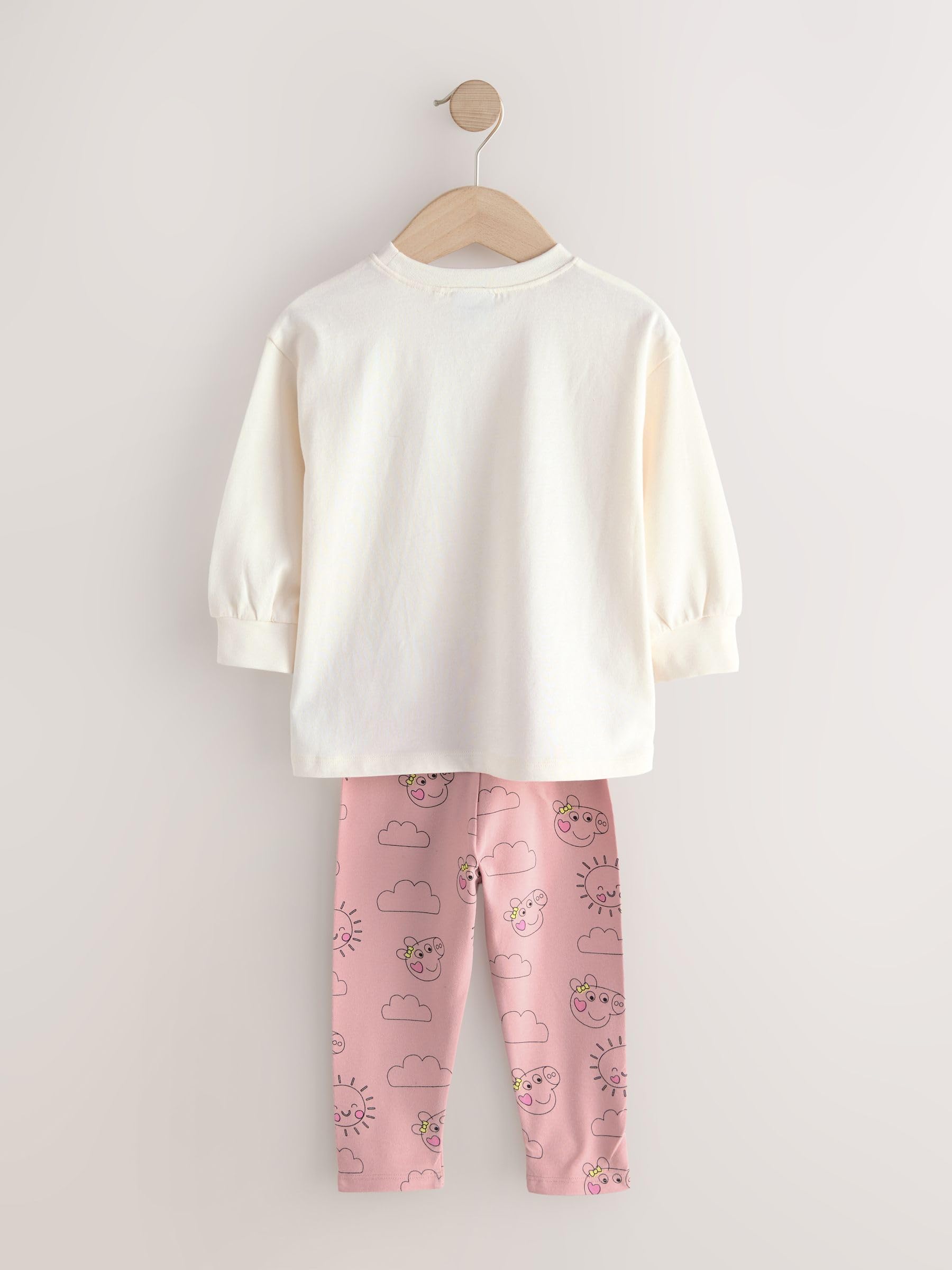 Next Peppa Pig completo bambina maglia leggings 74-80 morbido