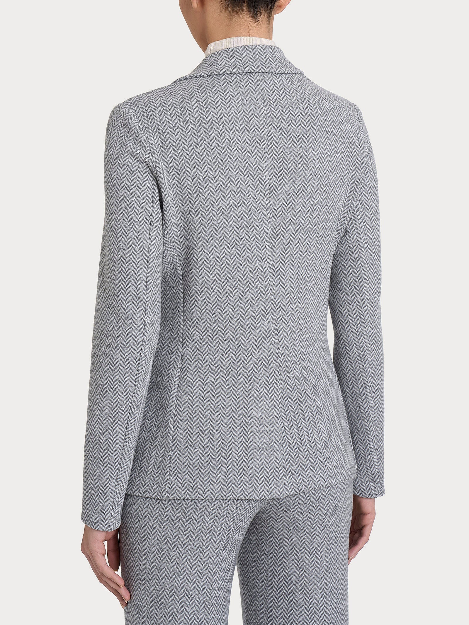 Ragno Compact Blazer 2 Bottoni Grigio Jacquard