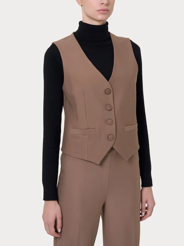 Ragno Compact Gilet 4 Bottoni gilet elasticizzato Pine Bark
