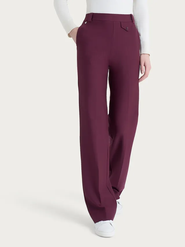 Ragno Compact pantalone ampio wide leg Fig