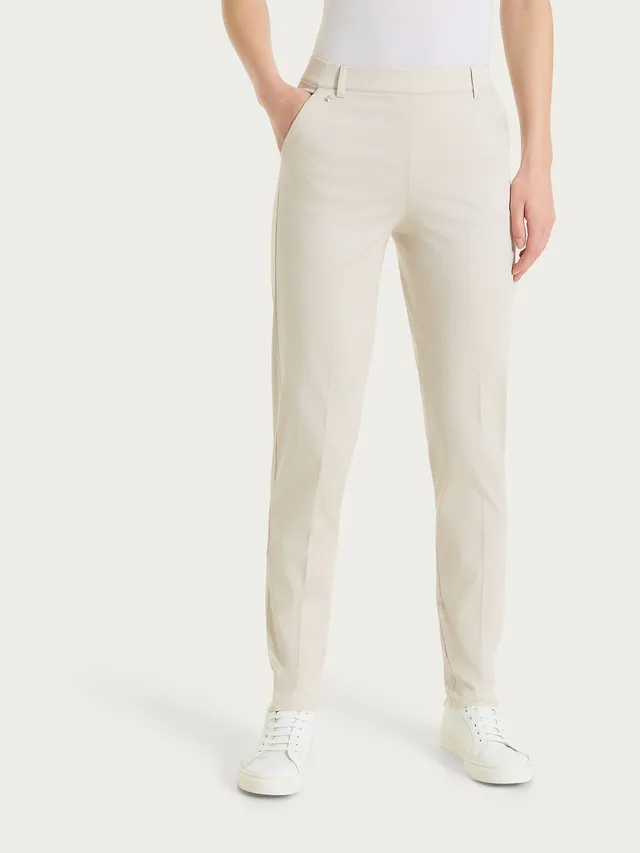Ragno Satin Power chino donna Champignon slim cotone