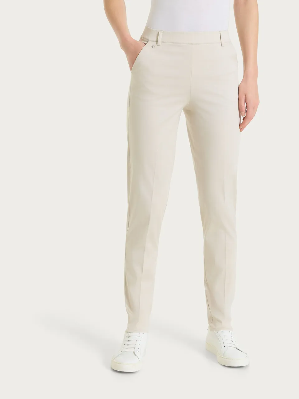Ragno Satin Power chino donna Champignon slim cotone