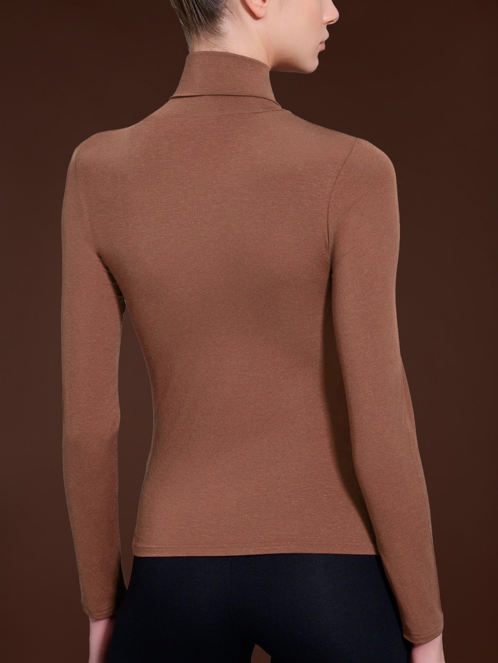 Ragno Tenderwool Dolcevita maglietta Visone misto lana