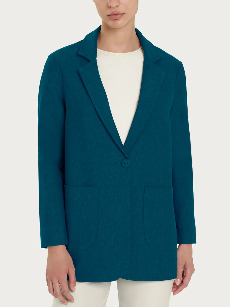 Ragno Compact blazer destrutturato reflecting pond caldo invernale