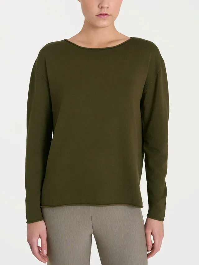Ragno Four Seasons Maglia barchetta oliva asimmetrica