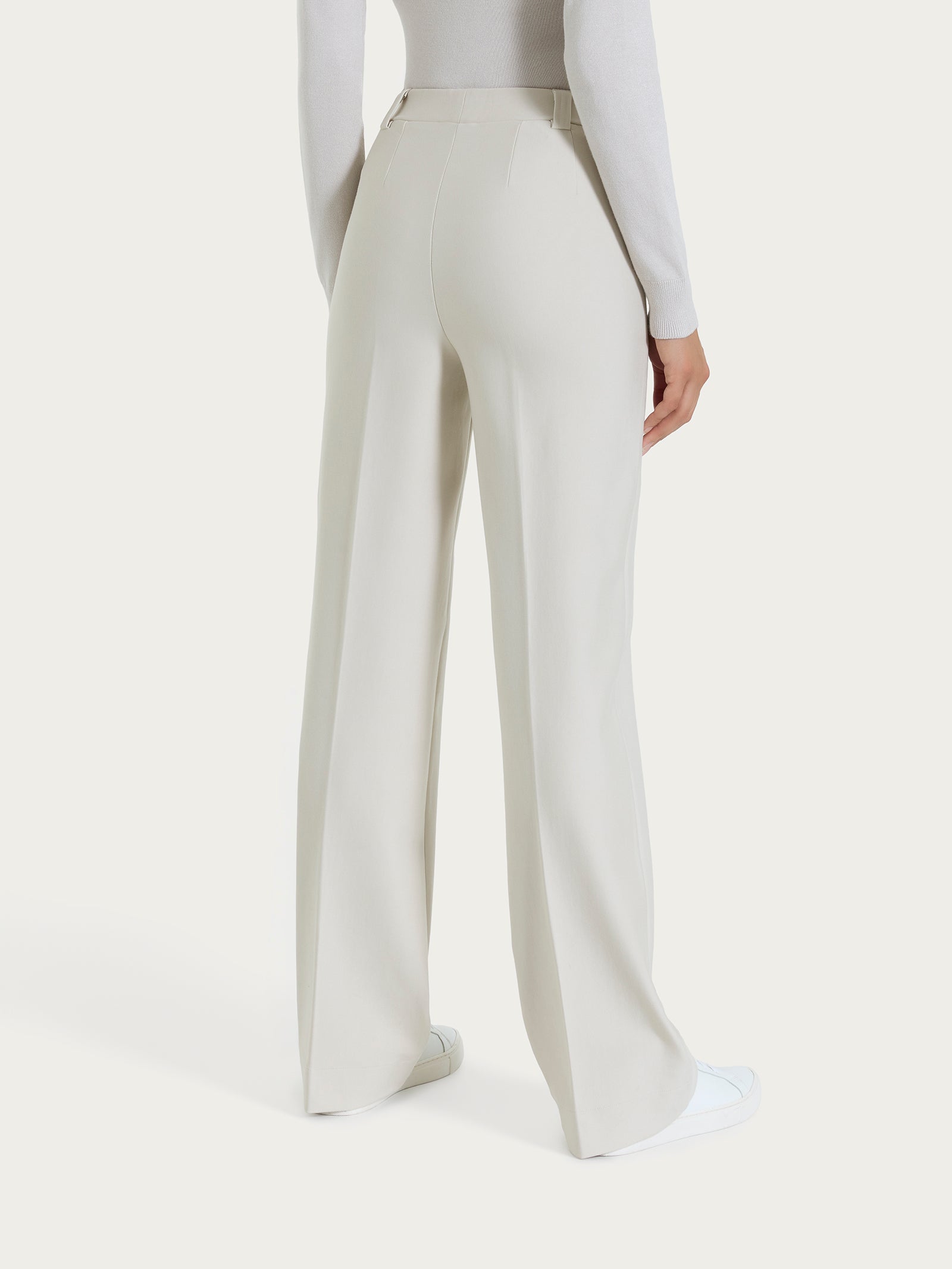 Ragno Compact Pantalone Ampio Taschino Champignon Wide Leg