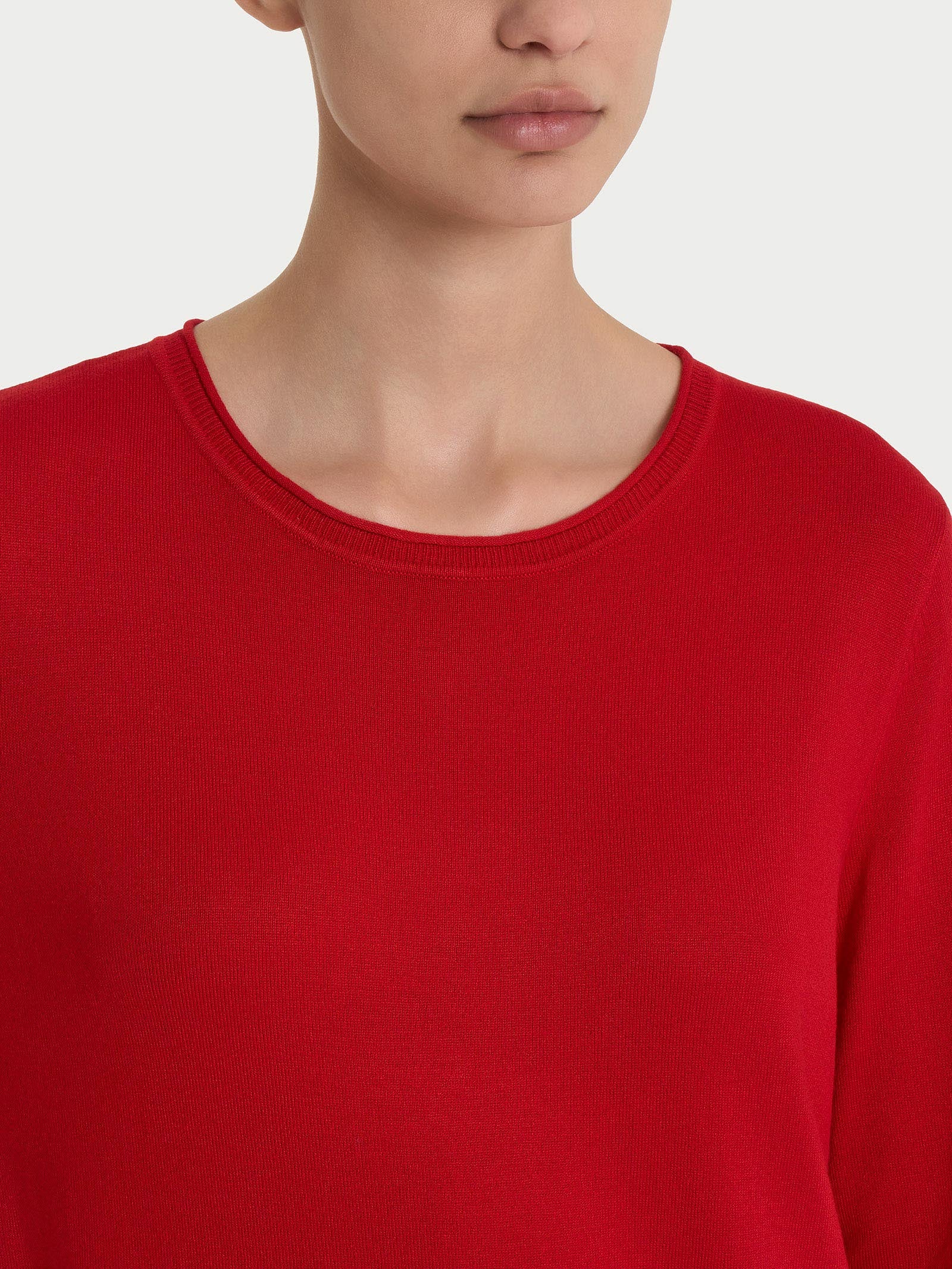 Ragno Summertime Maglia girocollo manica lunga salsa