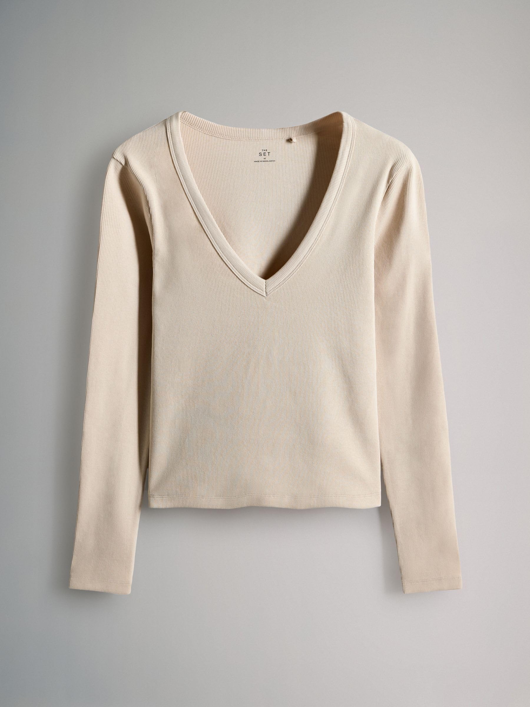 Next The Set Maglia coste scollo V manica lunga 4 pezzi XL