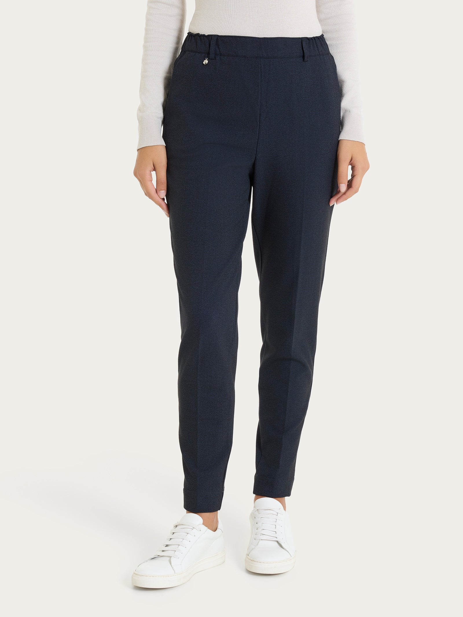 Ragno Flannel Twill Pantalone chino slim bleu mel