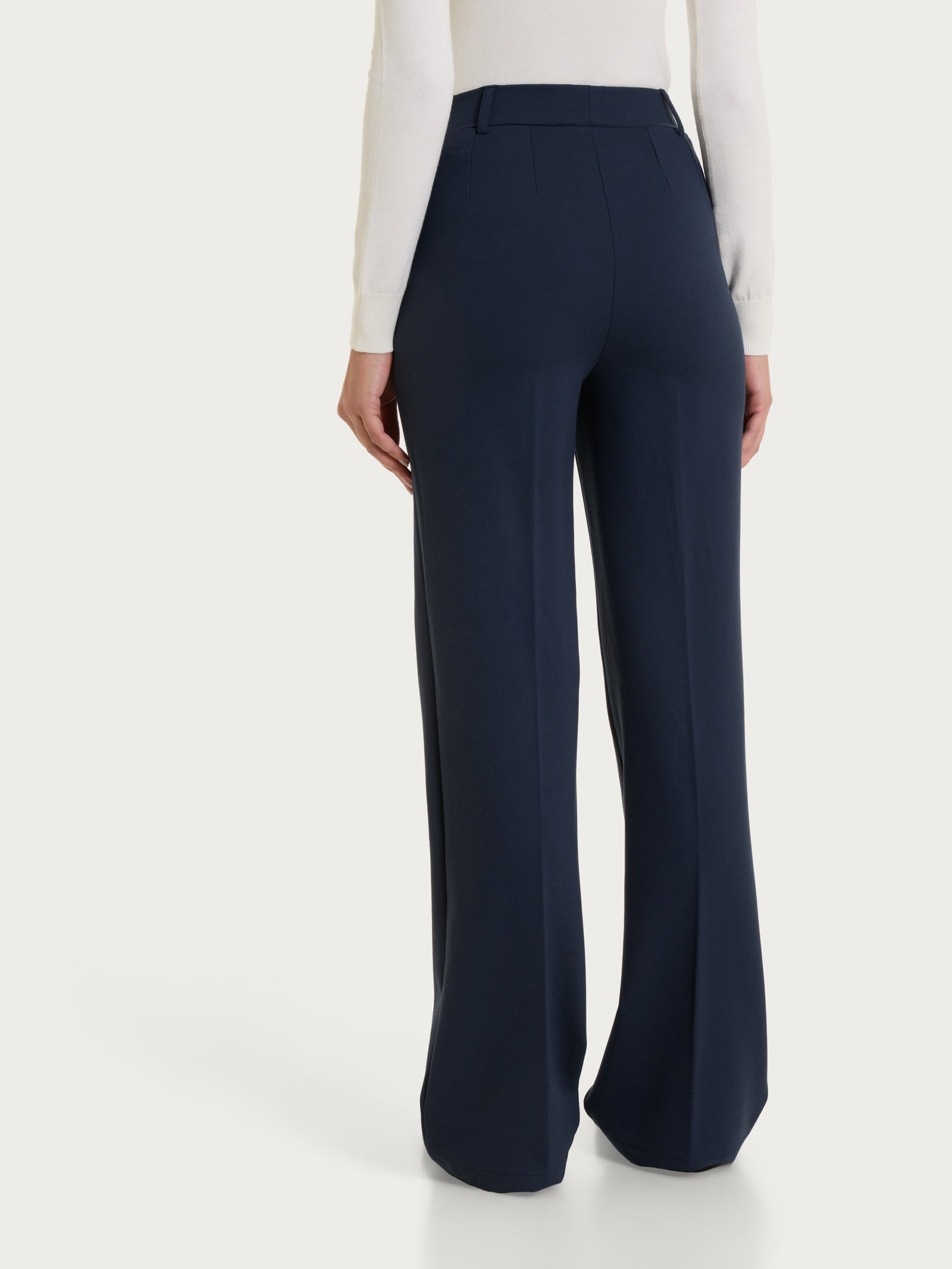 Ragno Cashmere Compact Pantalone Ampio Bleu