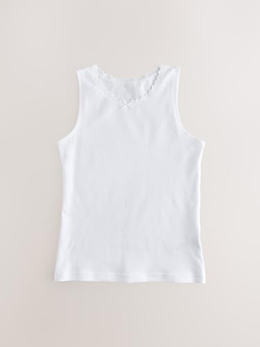 Next 5 canotte bambina pizzo 5-6 anni cotone