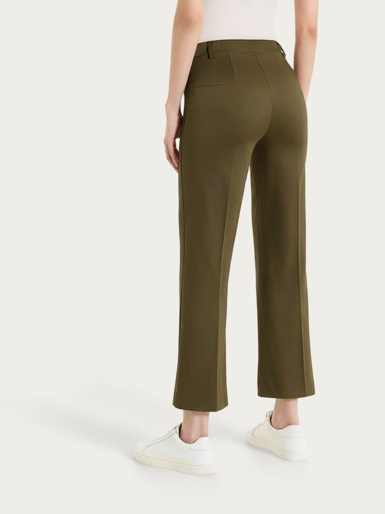 Ragno Satin Power pantalone flare alla caviglia Dark Olive