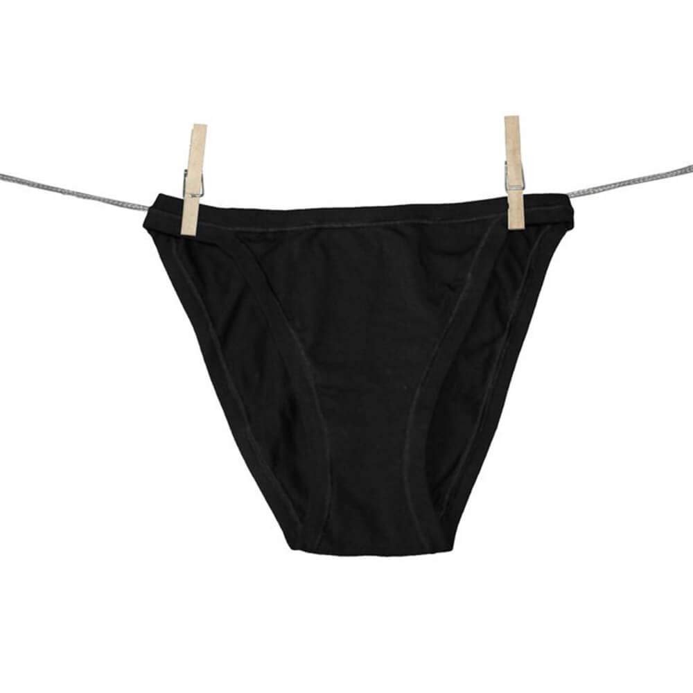 Lady C Emy tanga basso donna Nero cotone modal 3 pz