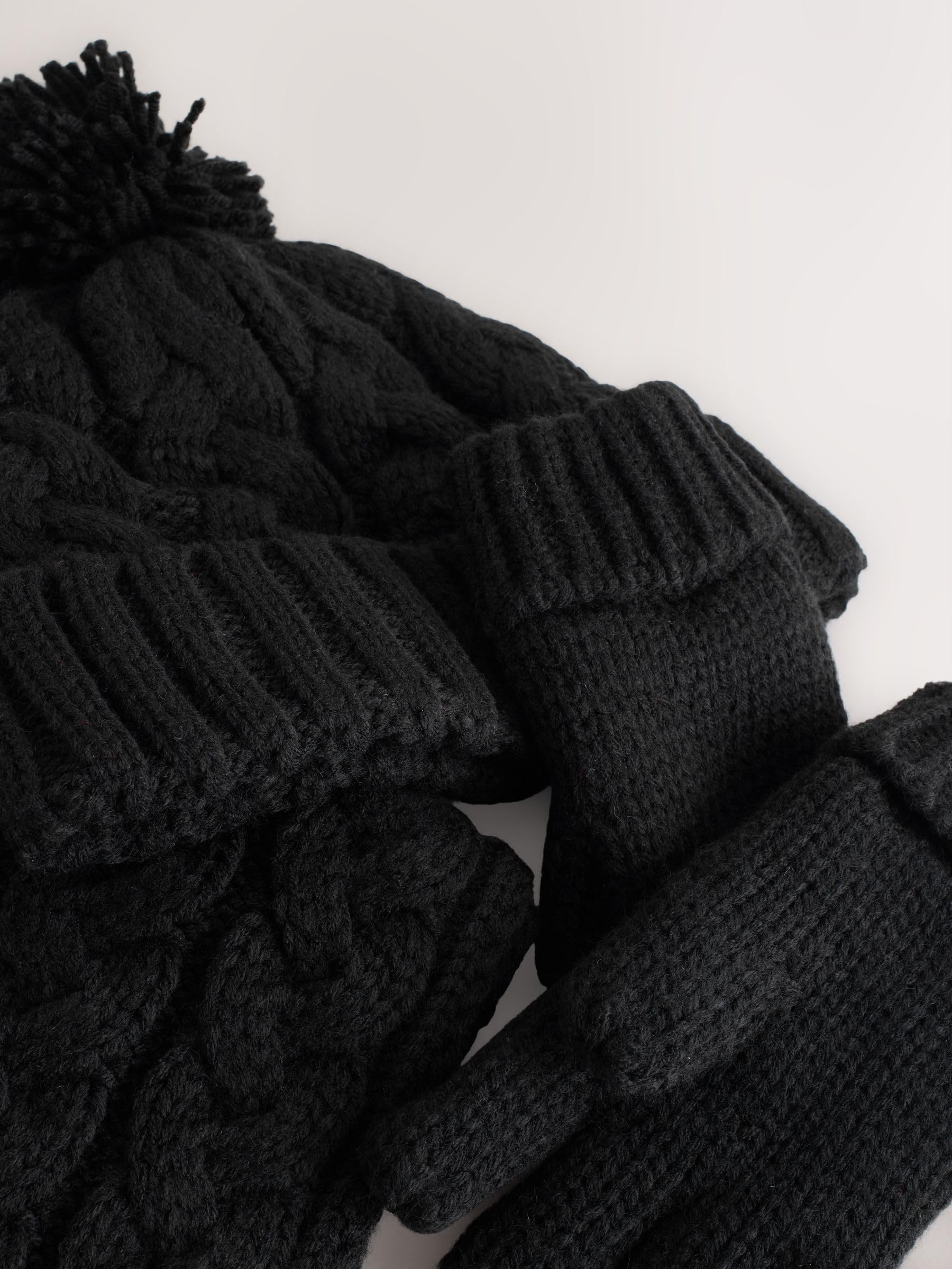 Next set cappello guanti sciarpa bimbo 110-116 nero