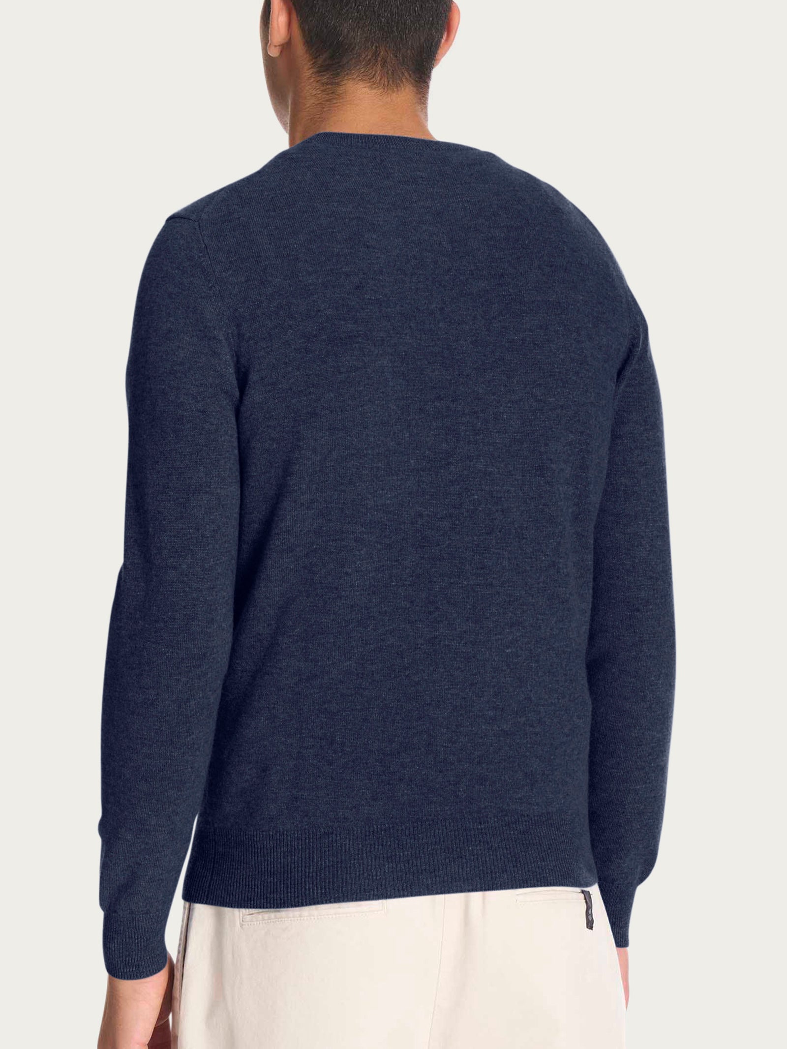 Ragno Cashmerino maglia girocollo uomo lana Denim Mel.