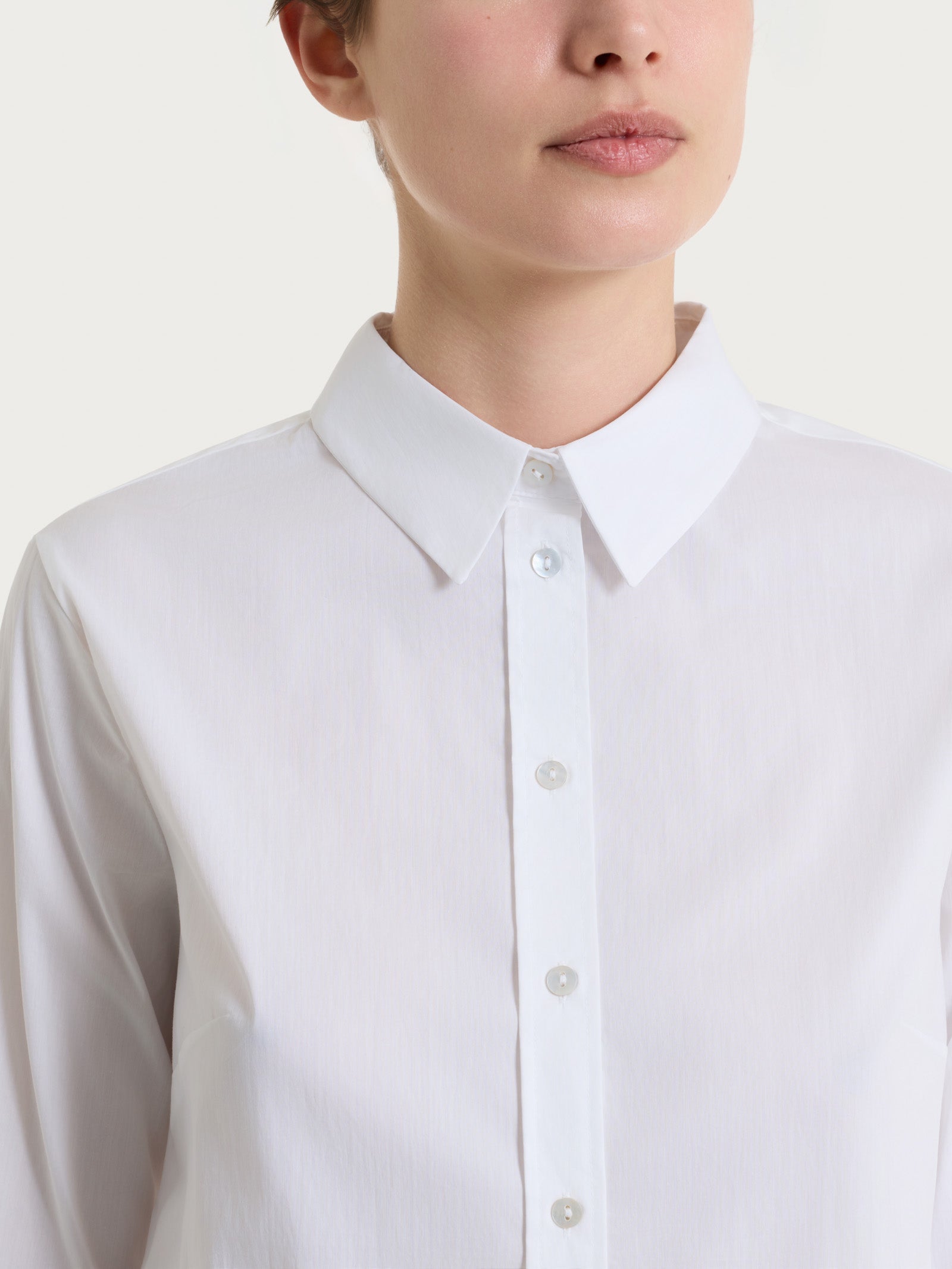 Ragno Puro Cotone camicia manica 3/4 Bianco