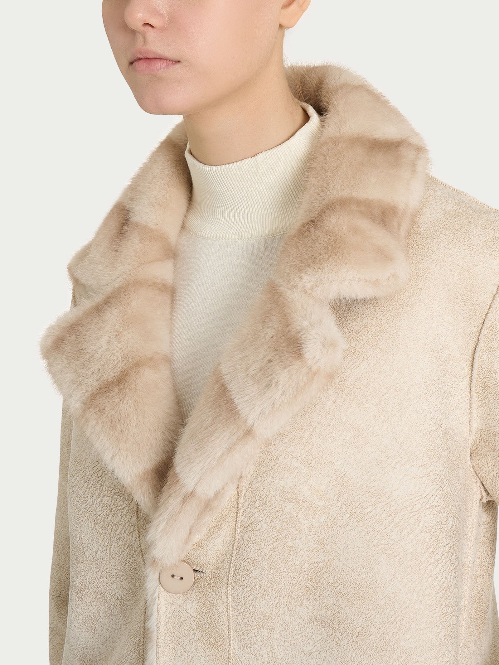Ragno Comfort Cappotto double-face champignon revers