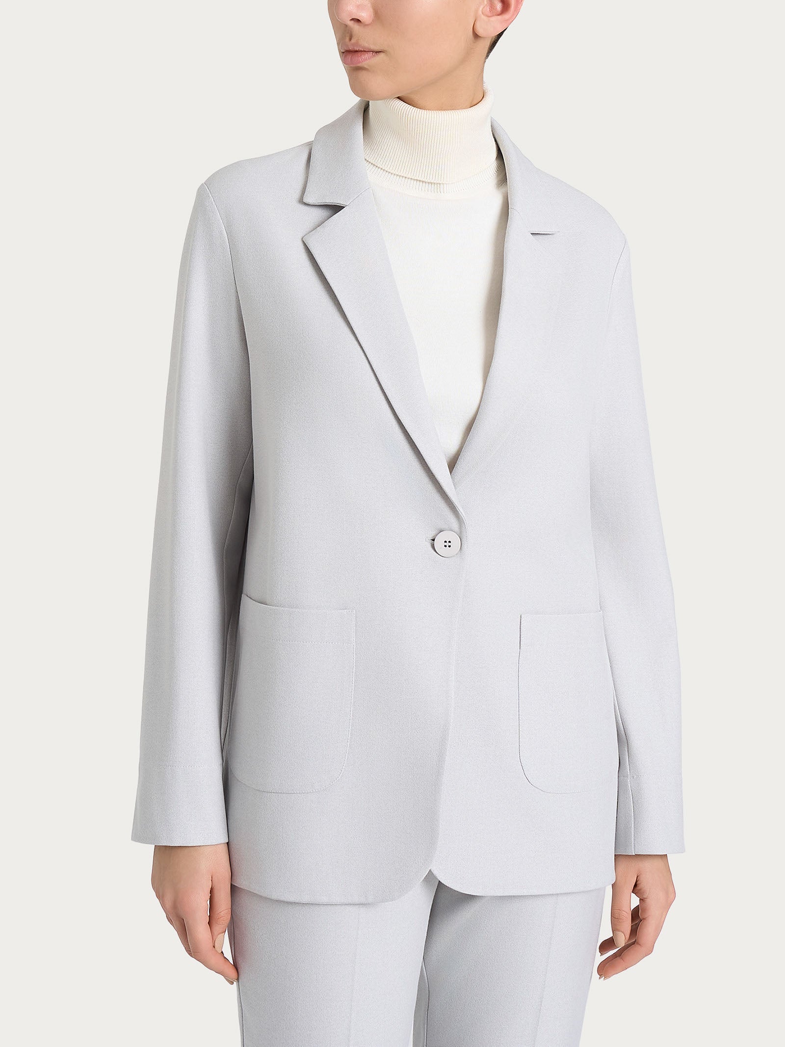 Ragno Compact Blazer Over Giacca Ghiaia Mel Flannel Twill