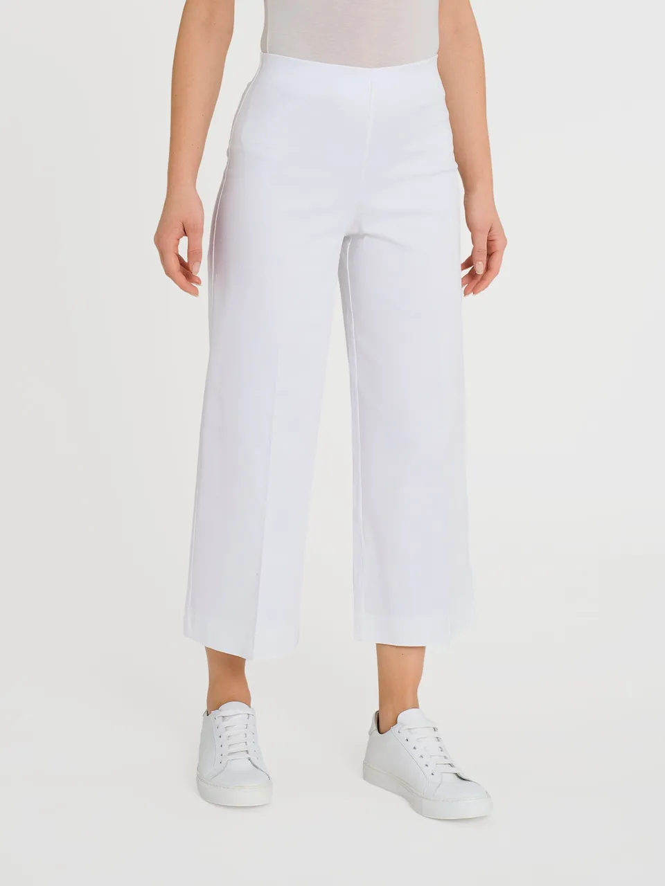 Ragno Satin Power pantalone ampio caviglia Bianco cotone