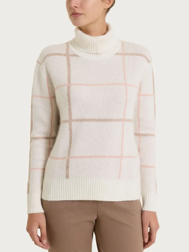 Ragno Four Seasons dolcevita check Zenzero boxy