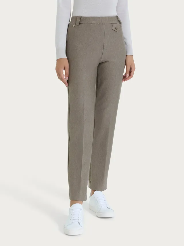 Ragno Compact pantalone straight leg Glace' viscosa