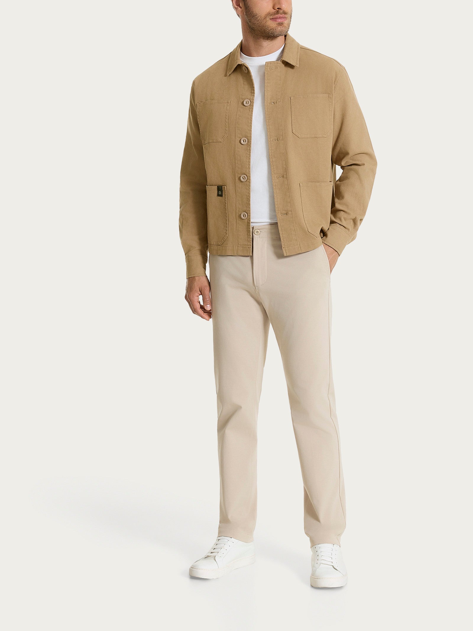 Ragno pantalone chino compact light plaza taupe