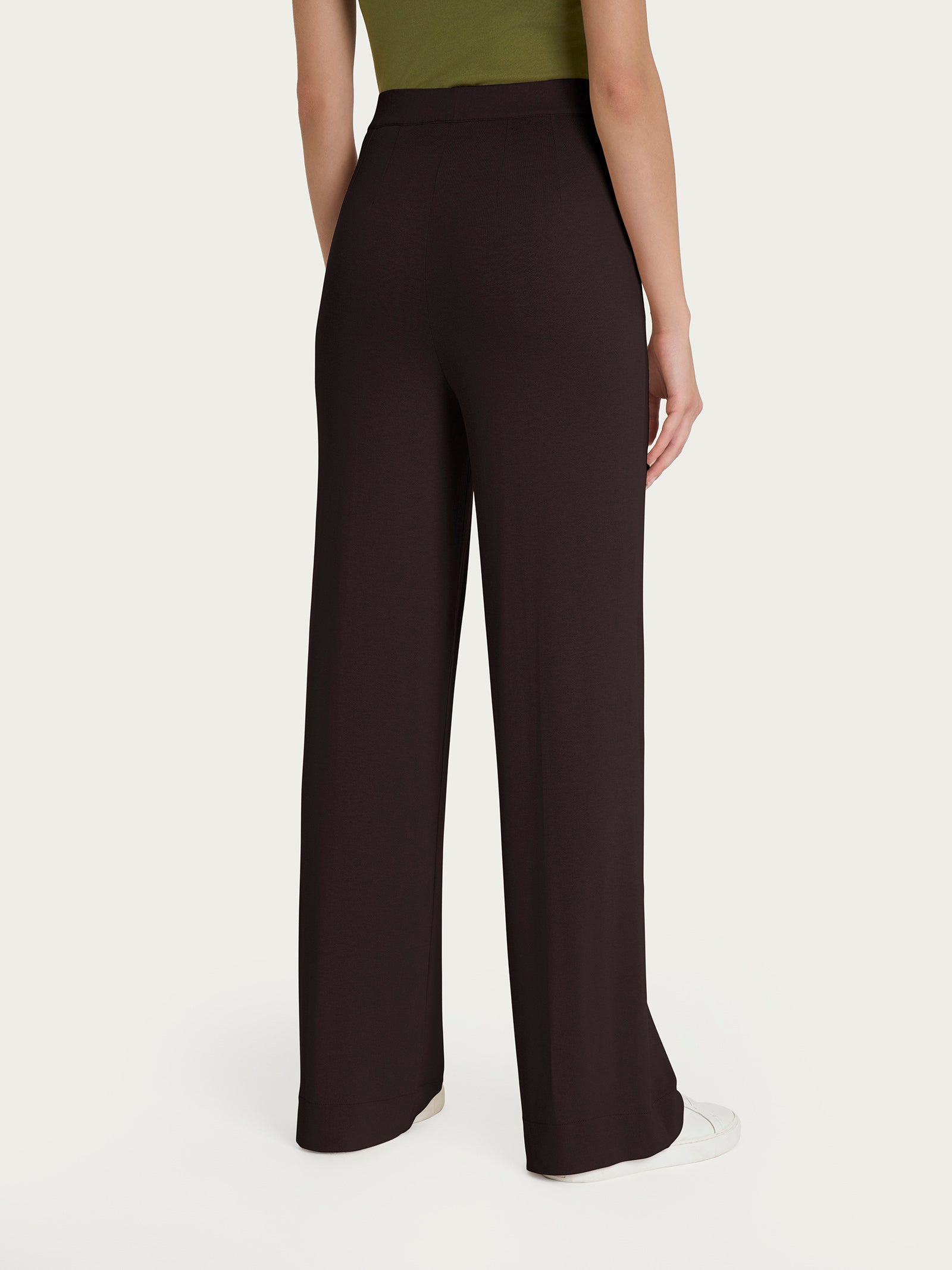 Ragno Pantalone Ampio Tasche Viscosa Chocolate