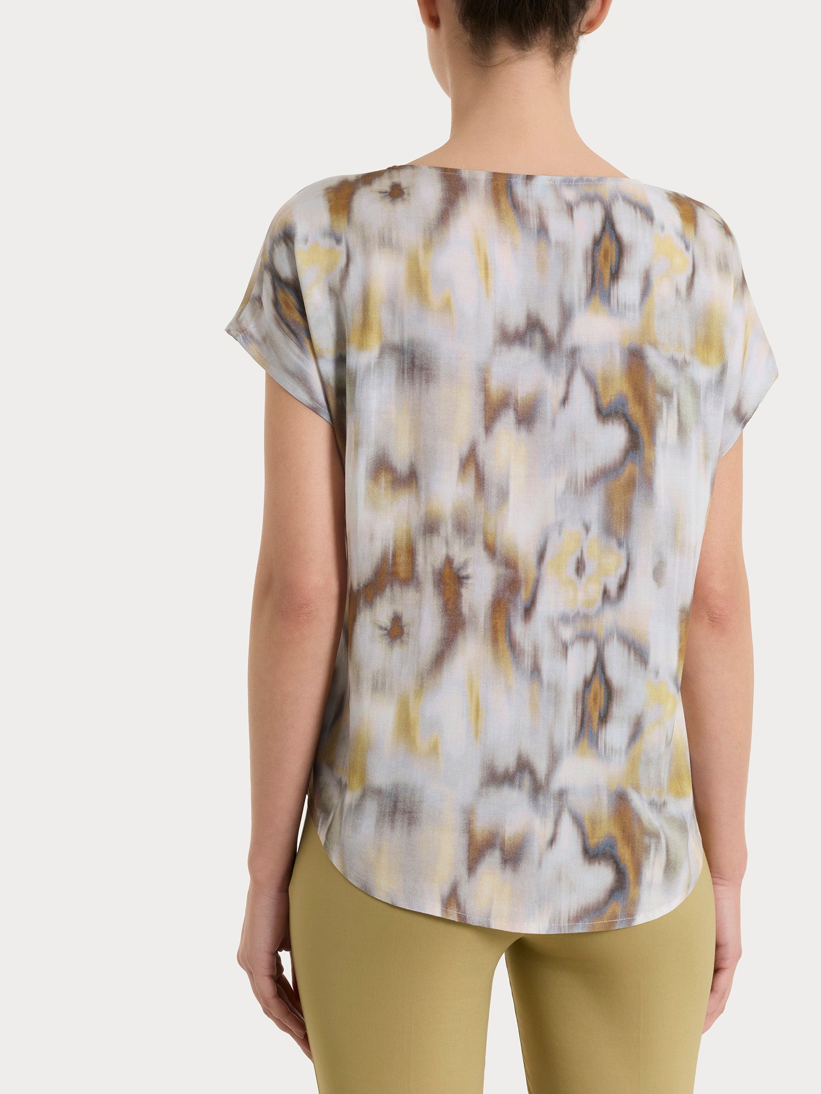 Ragno EcoSeta Blusa Manica Corta donna khaki viscosa